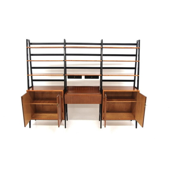 Image 1 of Vintage "triple" bookcase in mahogany and beech, Sweden 1960