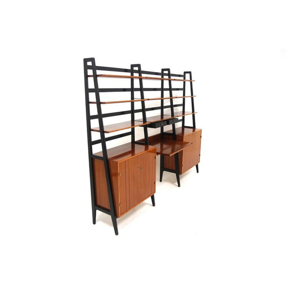 Image 1 of Vintage "triple" bookcase in mahogany and beech, Sweden 1960