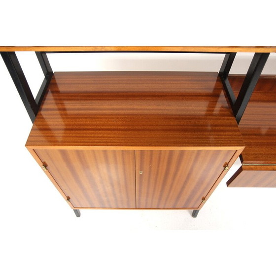 Image 1 of Vintage "triple" bookcase in mahogany and beech, Sweden 1960
