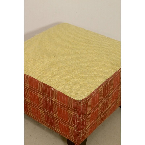 Image 1 of Vintage square fabric pouffe by Kenzo.
