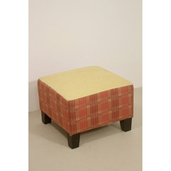 Image 1 of Vintage square fabric pouffe by Kenzo.