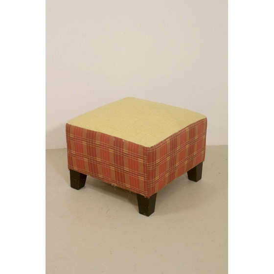 Image 1 of Vintage square fabric pouffe by Kenzo.