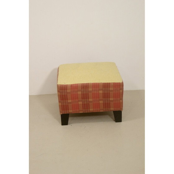 Image 1 of Vintage square fabric pouffe by Kenzo.