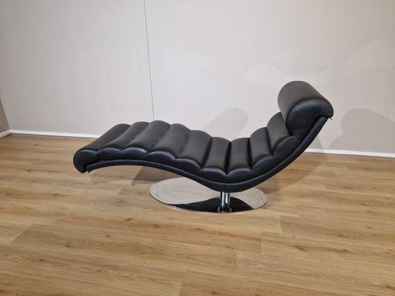 Image 1 of Montel Lounge Chair- Chaise- Armchair -Black - Leather - Design