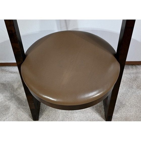 Image 1 of Vintage sycamore desk and armchair set, 1980