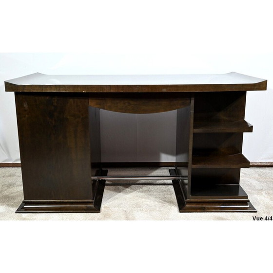 Image 1 of Vintage sycamore desk and armchair set, 1980