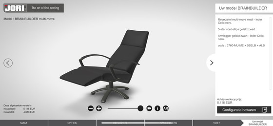 Image 1 of 2 Jori recliners Brainbuilder Black edition