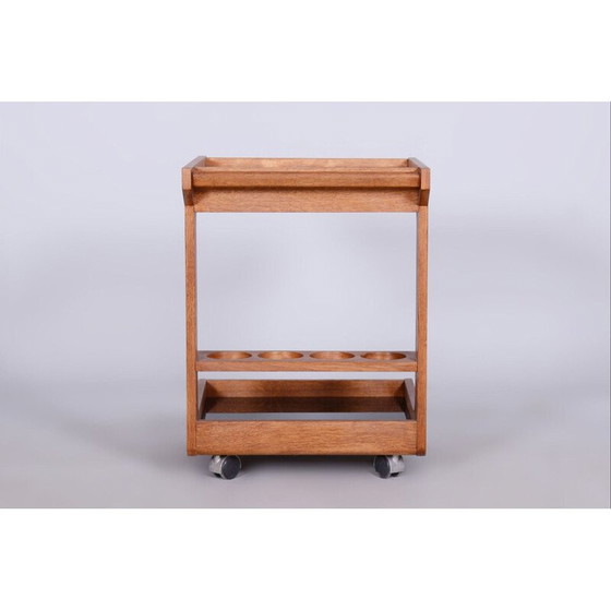 Image 1 of Mid century trolley in mahogany and glass, Czechia 1960s