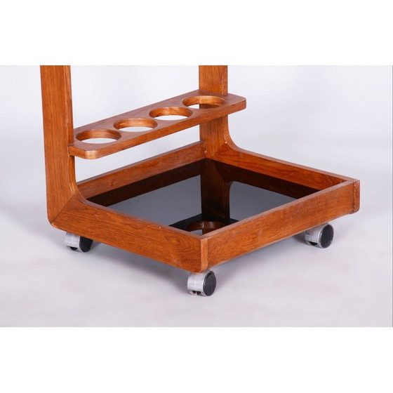 Image 1 of Mid century trolley in mahogany and glass, Czechia 1960s