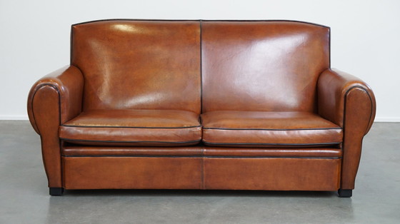 Image 1 of Set Of A Sheep Leather Sofa And Armchairs