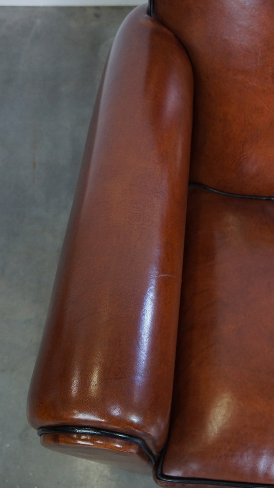 Image 1 of Set Of A Sheep Leather Sofa And Armchairs