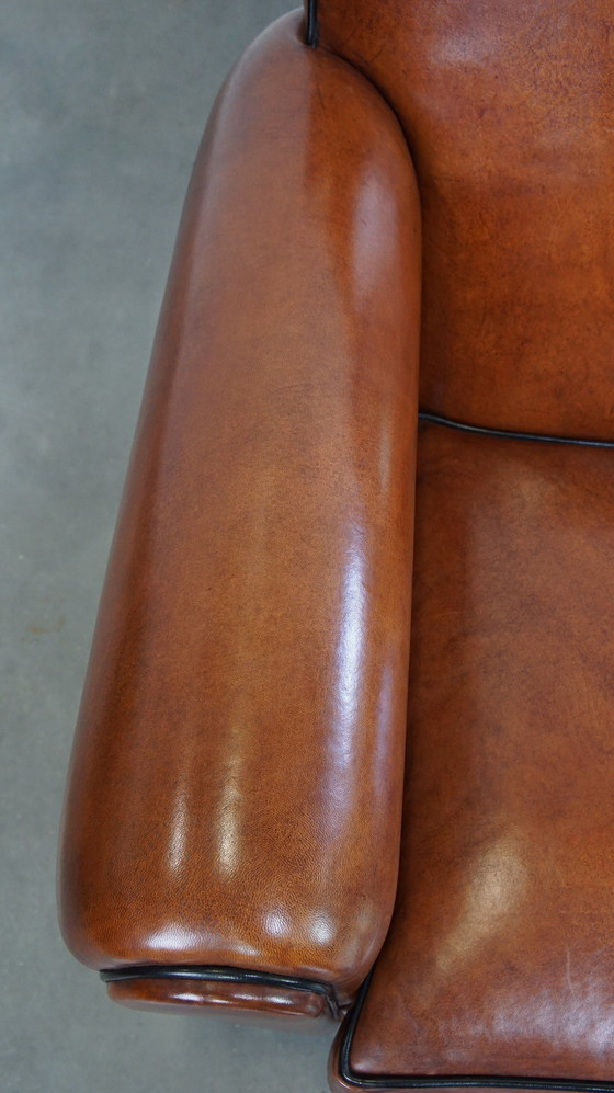 Image 1 of Set Of A Sheep Leather Sofa And Armchairs