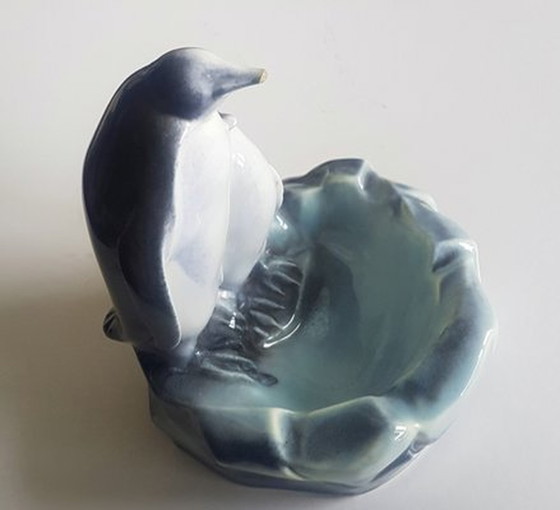 Image 1 of Ceramic Bowl With Pinguins By Ditmar Urbach