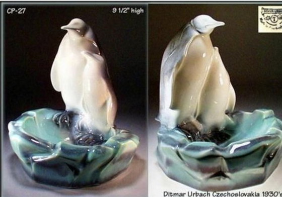 Image 1 of Ceramic Bowl With Pinguins By Ditmar Urbach