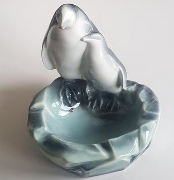 Image 1 of Ceramic Bowl With Pinguins By Ditmar Urbach