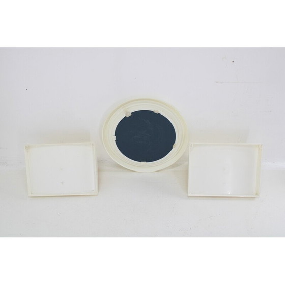 Image 1 of Set di specchio rotondo vintage e due ripiani, Cecoslovacchia anni '70
