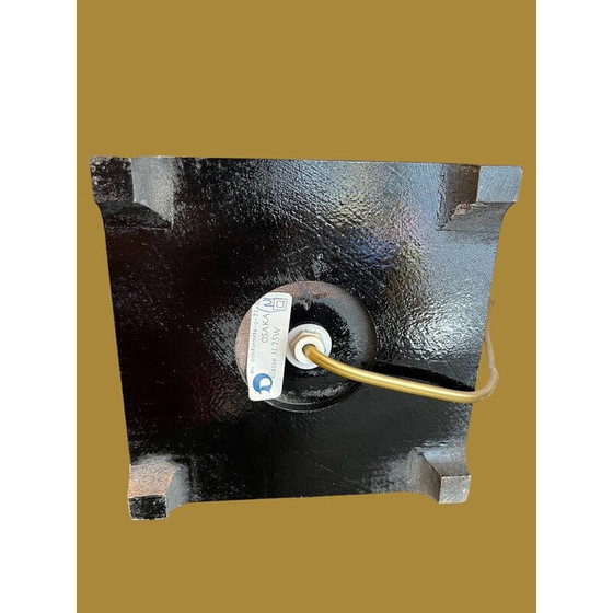 Image 1 of Pair of vintage black-lacquered Osaka lamps for Maison le Dauphin, 1970