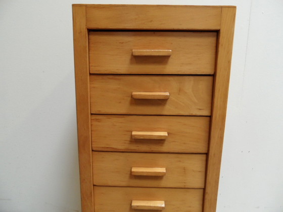 Image 1 of Vintage beech chest of drawers