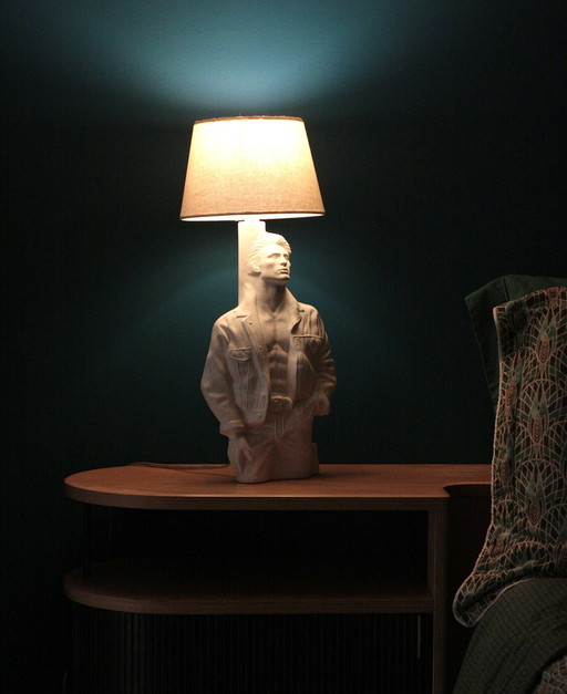 Unique Ceramic Lamp In Shape Of Man’S Torso 