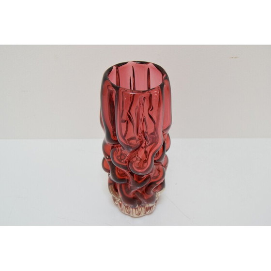 Image 1 of Vintage glass vase by Pavel Hlava for Crystalex Nový Bor, Czechoslovakia 1970s