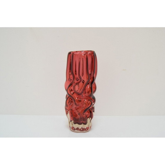 Image 1 of Vintage glass vase by Pavel Hlava for Crystalex Nový Bor, Czechoslovakia 1970s