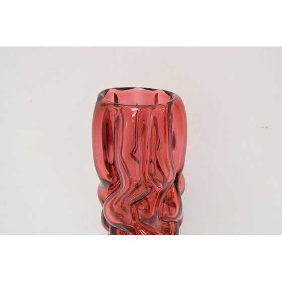Image 1 of Vintage glass vase by Pavel Hlava for Crystalex Nový Bor, Czechoslovakia 1970s