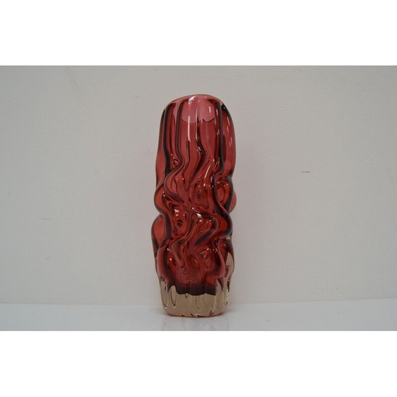 Image 1 of Vintage glass vase by Pavel Hlava for Crystalex Nový Bor, Czechoslovakia 1970s