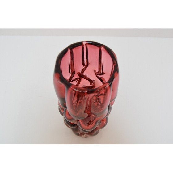 Image 1 of Vintage glass vase by Pavel Hlava for Crystalex Nový Bor, Czechoslovakia 1970s