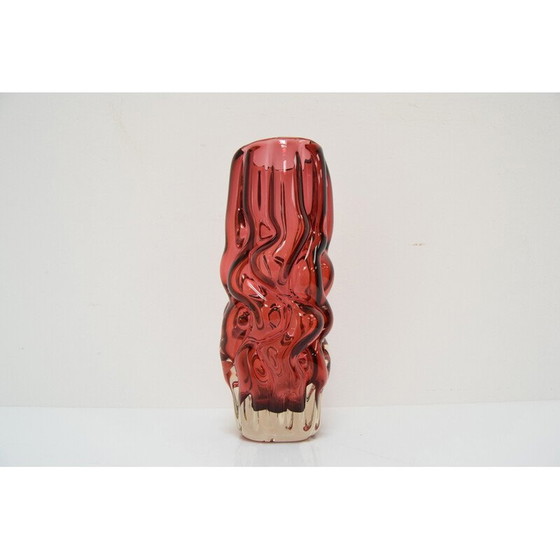 Image 1 of Vintage glass vase by Pavel Hlava for Crystalex Nový Bor, Czechoslovakia 1970s