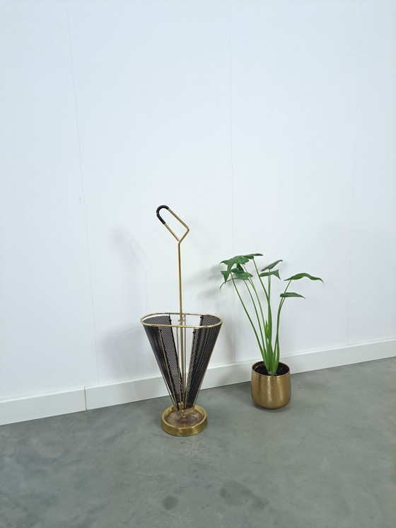 Image 1 of Gold Metallic Umbrella Stand