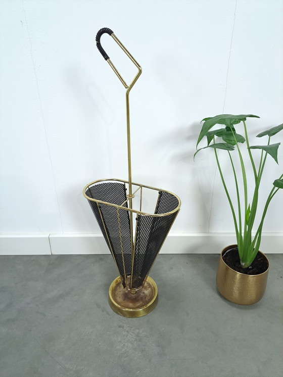 Image 1 of Gold Metallic Umbrella Stand