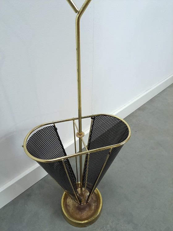 Image 1 of Gold Metallic Umbrella Stand