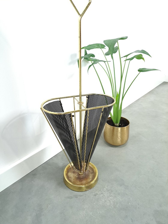 Image 1 of Gold Metallic Umbrella Stand