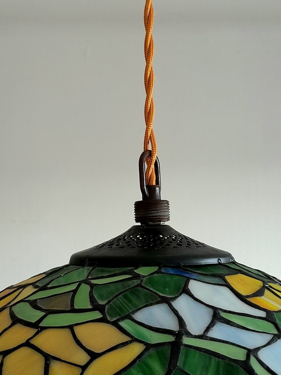 Image 1 of Large Tiffany Art Deco Hanging lamp 1940