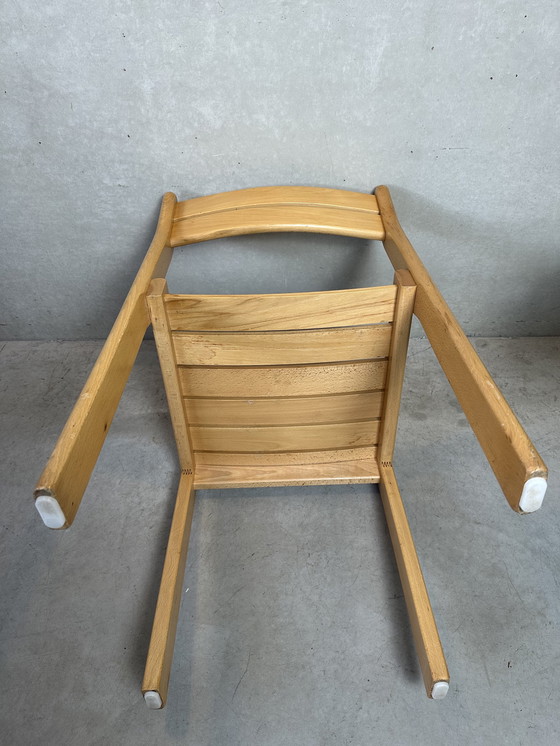 Image 1 of 4x 1980's beech wood chairs