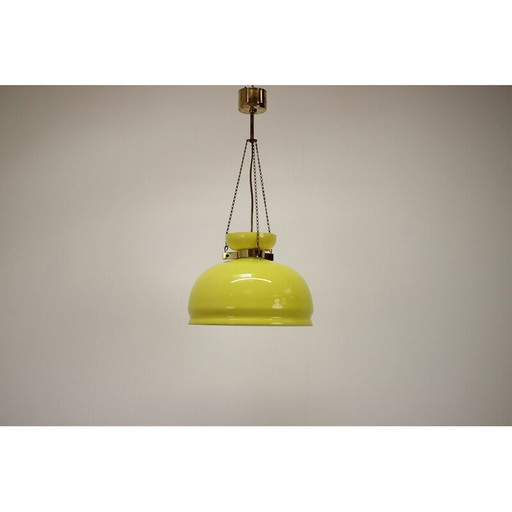 Vintage glass chandelier, Germany 1970s