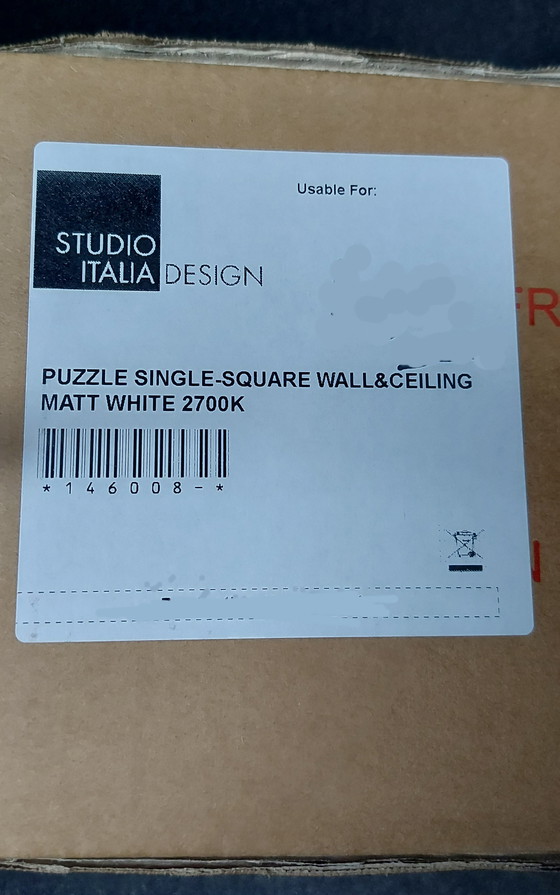 Image 1 of Puzzle single square wall-ceiling Studio Italia Design