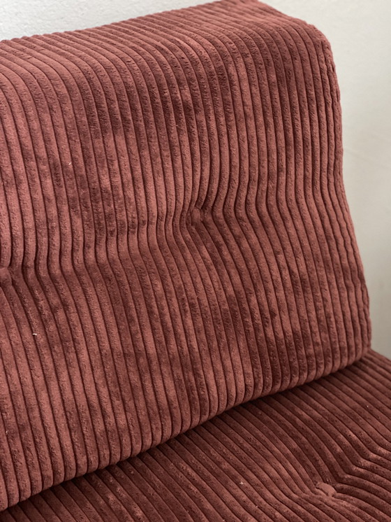 Image 1 of Poltrona letto vintage in tessuto a coste