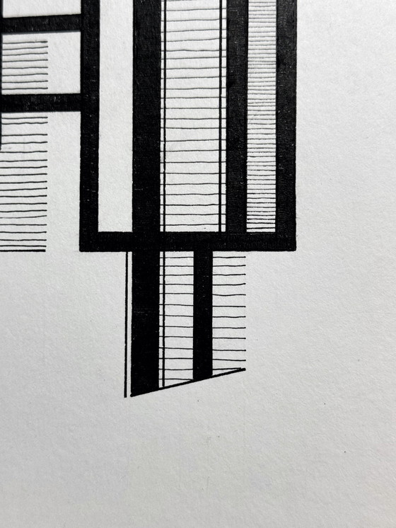 Image 1 of Geometric Diptych (Ink) - Eugene Eechaut (1928-2019)