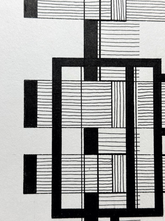 Image 1 of Geometric Diptych (Ink) - Eugene Eechaut (1928-2019)