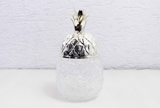 Ananas glas candy or sugar bowl