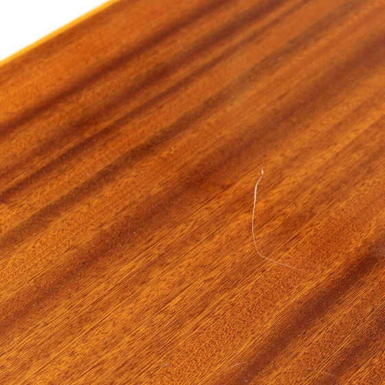 Image 1 of Vintage oak and mahogany dining table, Czechoslovakia 1970