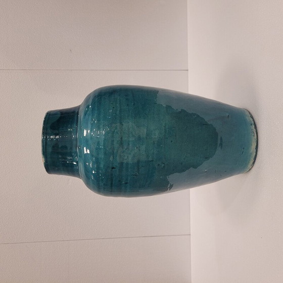 Image 1 of Vintage enameled ceramic vase, France
