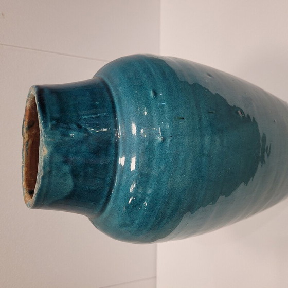 Image 1 of Vintage enameled ceramic vase, France