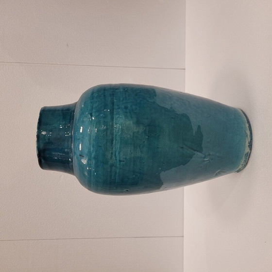 Image 1 of Vintage enameled ceramic vase, France
