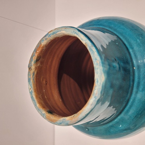 Image 1 of Vintage enameled ceramic vase, France