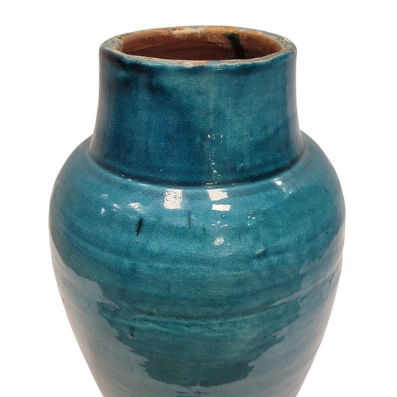 Image 1 of Vintage enameled ceramic vase, France