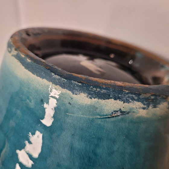 Image 1 of Vintage enameled ceramic vase, France