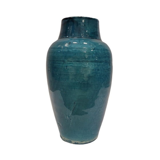 Image 1 of Vintage enameled ceramic vase, France