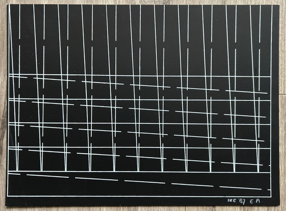 Image 1 of Screenprint Ike Schols - Composition With Lines